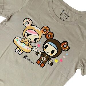 Tokidoki Donutella & Ciambello Sharing Donut Hearts T-Shirt Teens’ Large Tee NWT